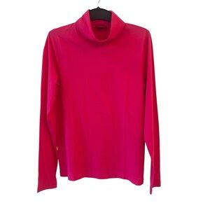 J Crew Vibrant Pink Turtleneck Top Medium 💞